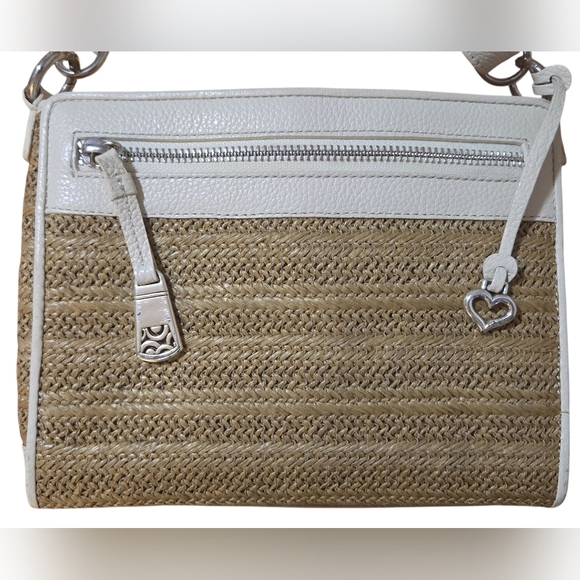 Brighton Straw and Leather Crossbody Bag - Picture 3 of 15